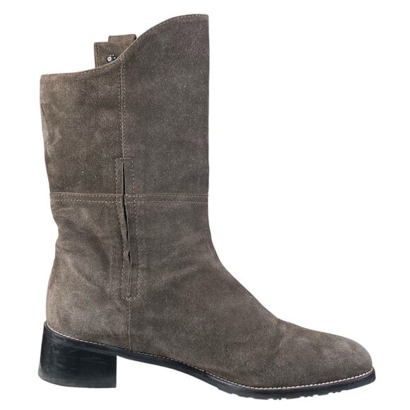 Stuart Weitzman Women’s Actnatural Gray Suede Pull On Ankle Boot Size US 9 - Picture 4 of 13